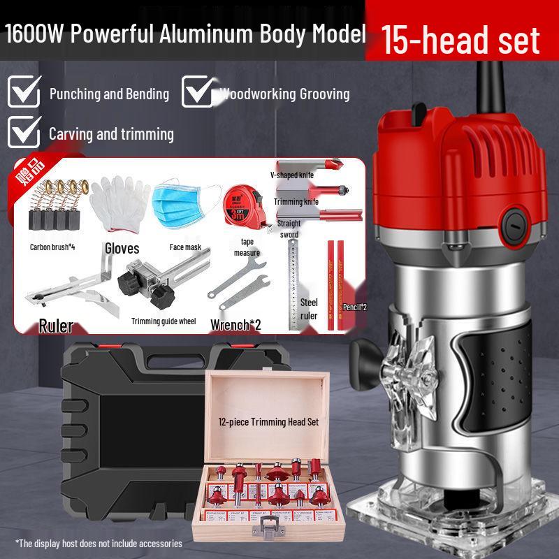 Multifunctional Electric Router: Woodworking Edge Trimmer, Hole Opener, Bakelite Milling & Aluminum-Plastic Panel Grooving Machine