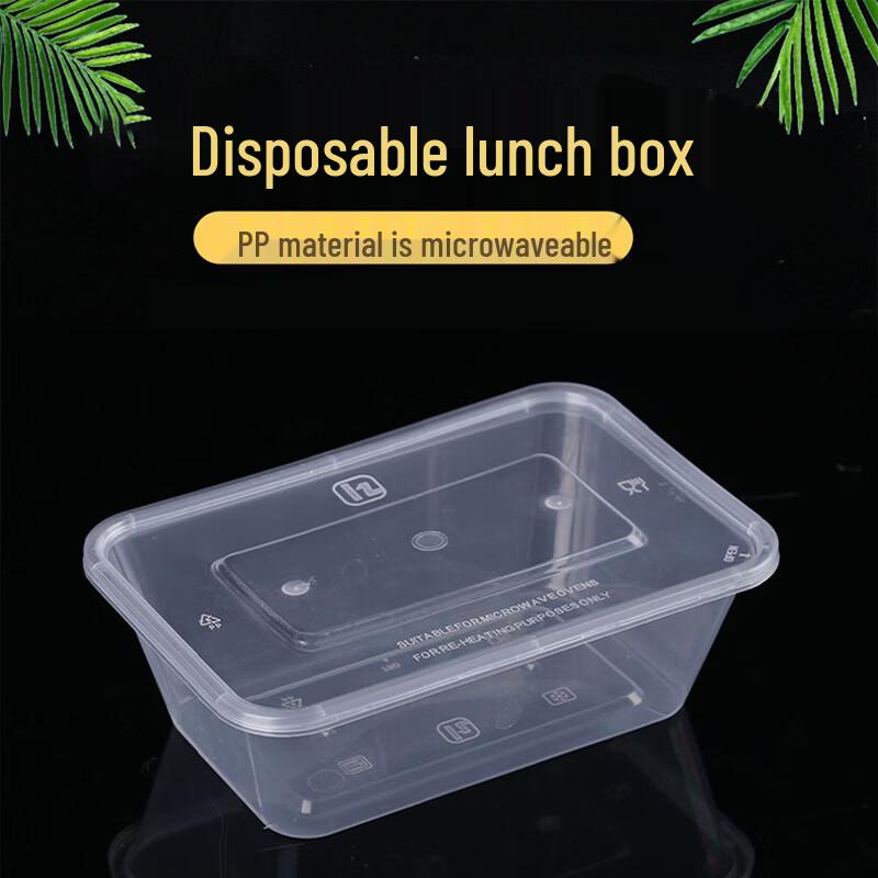 Disposable Rectangular Plastic Food Containers with Lids