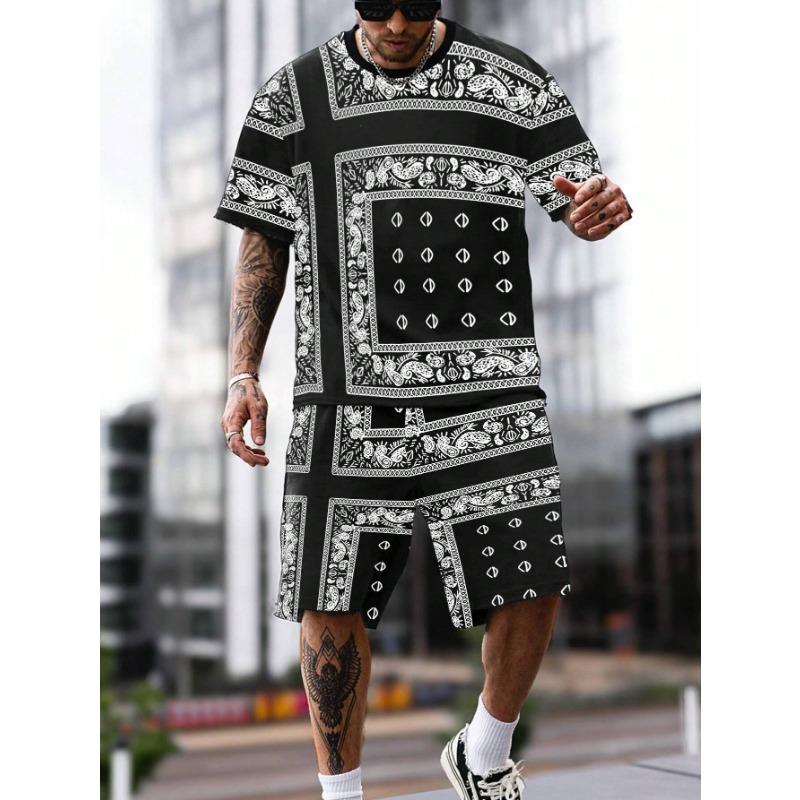 

Летняя футболка с коротким рукавом с 3D-принтом, мужской повседневный комплект для отпуска, узоры, которые являются повседневной модой, мягкий, удобный, дышащий 6XL