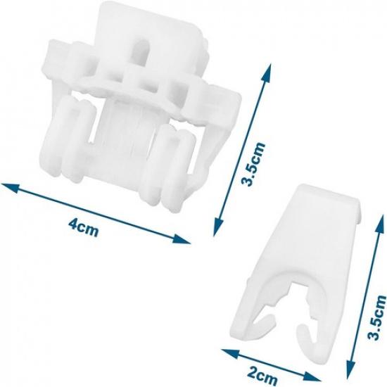 Car Front Door Glass Regulator Fixing Kit Clips For Renault Clio II 2001- 2005