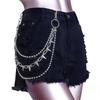 Chaîne de taille multicouche Hip Hop Punk Métal Rivet Bijou pour Performance Scénique