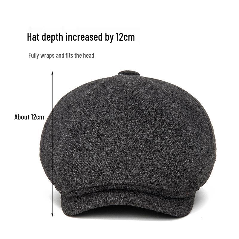 Autumn & Winter Wool Felt Beret: Warm British Retro Flat Cap for Men, Women & Children