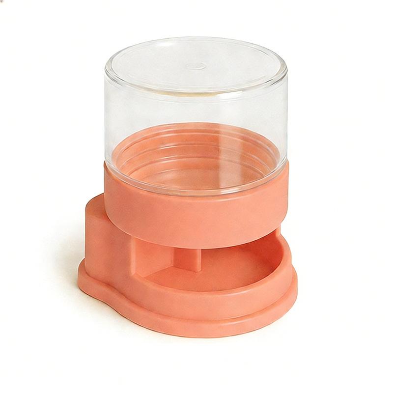 

VP 1pc Anti Spill Pet Water Bowl new Reptile Automatic Water Dispenser Feeder With Transparent Storage Bottle For Lizard розовый