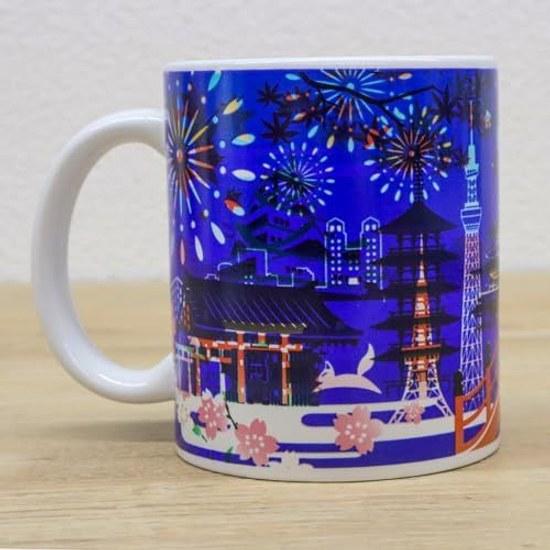 Made Japan Color-changing Mug Japanese Scenery Mount Fuji Maiko Cherry Blossoms Five-story Pagoda Temperature-sensitive Souvenirs Tradition Tourism