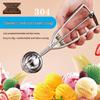 Stainless Steel Ice Cream Scoop with Rubber Handle