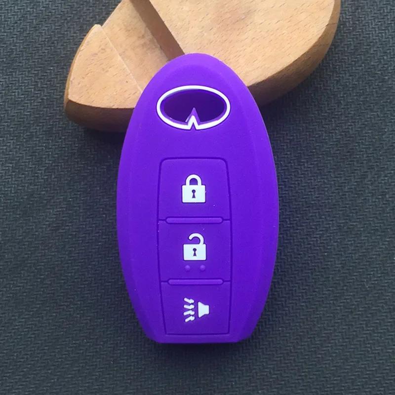 3 Buttons Silicone Car Key Case Cover Fob Remote Shell Protective Case For INFINITI EX FX QX JX Key Cover