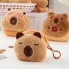 New Creative Capybara Anime Plush Coin Purse Fashion Kawaii Mini Coin Purse Round Cartoon Bags Pendant