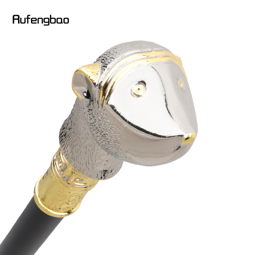 Golden White Hamster Guinea Animal Fashion Walking Stick Decorative Cospaly Vintage Party Fashionable Walking Cane Crosier 92cm