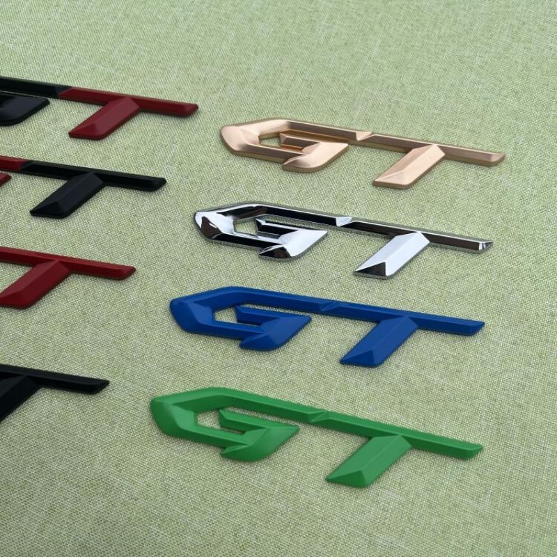 Auto 3D importierte Version GT aufgewertet und modifiziert Metall-Autologo, Kotflügel Karosserie Dekorationsaufkleber, Seitenaufkleber, Heckaufkleber