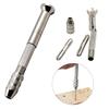 Mini Micro Steel Hand Drill With 10Pcs Drill Bits Precision Hand Drill Tools For DIY Jewelry Making