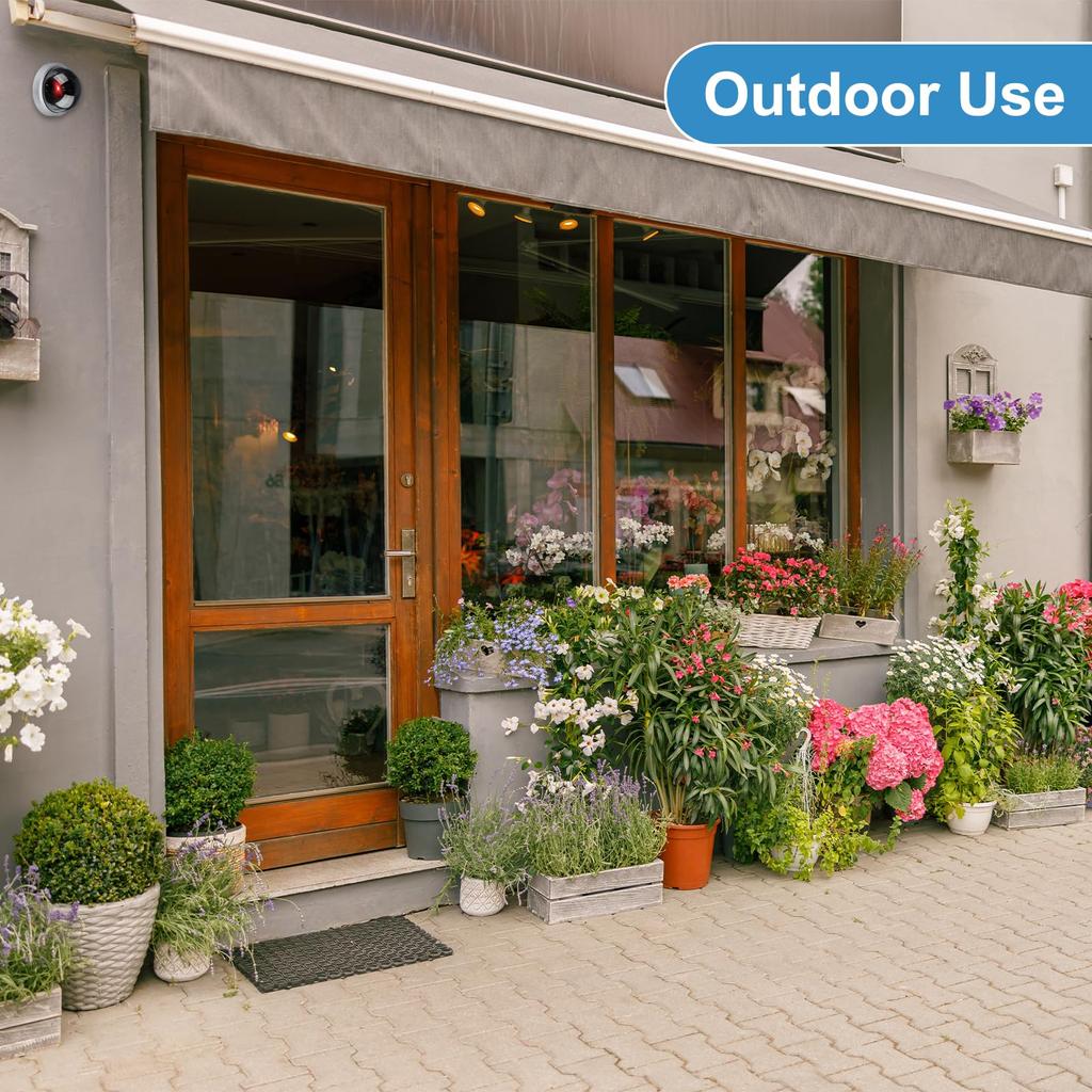 PATIKIL 4pcs Fake Security Camera Dummy Dome Camera with Flashing Red LED for Indoor and Outdoor Home Business White Lights/Screws/Cover