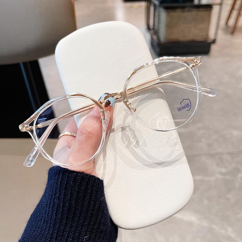TR90 Women Glasses Frame Polygon Anti Blue Light Korean Stylish Eyeglass Frame for Women Lightweight Durable