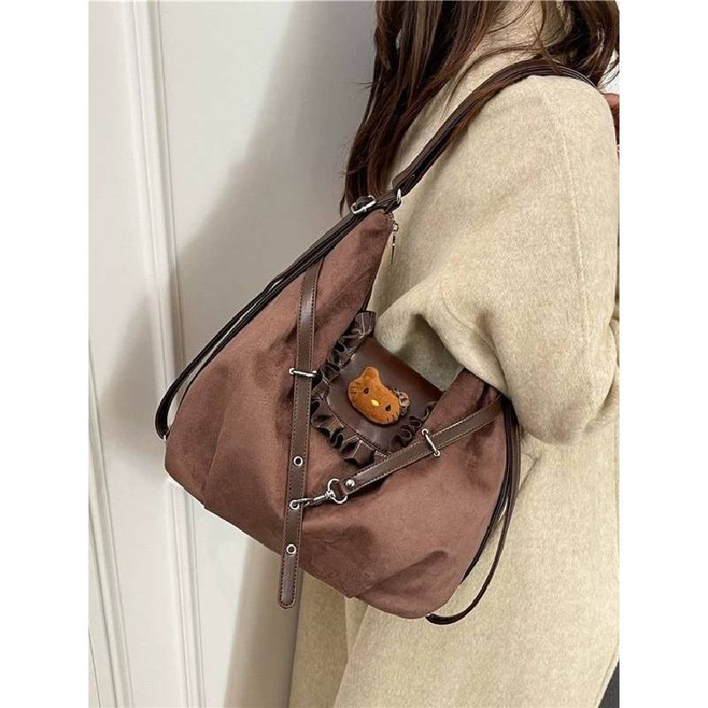 Plaid Backpack For Women With Pu Material And Spacious Design For Daily Use