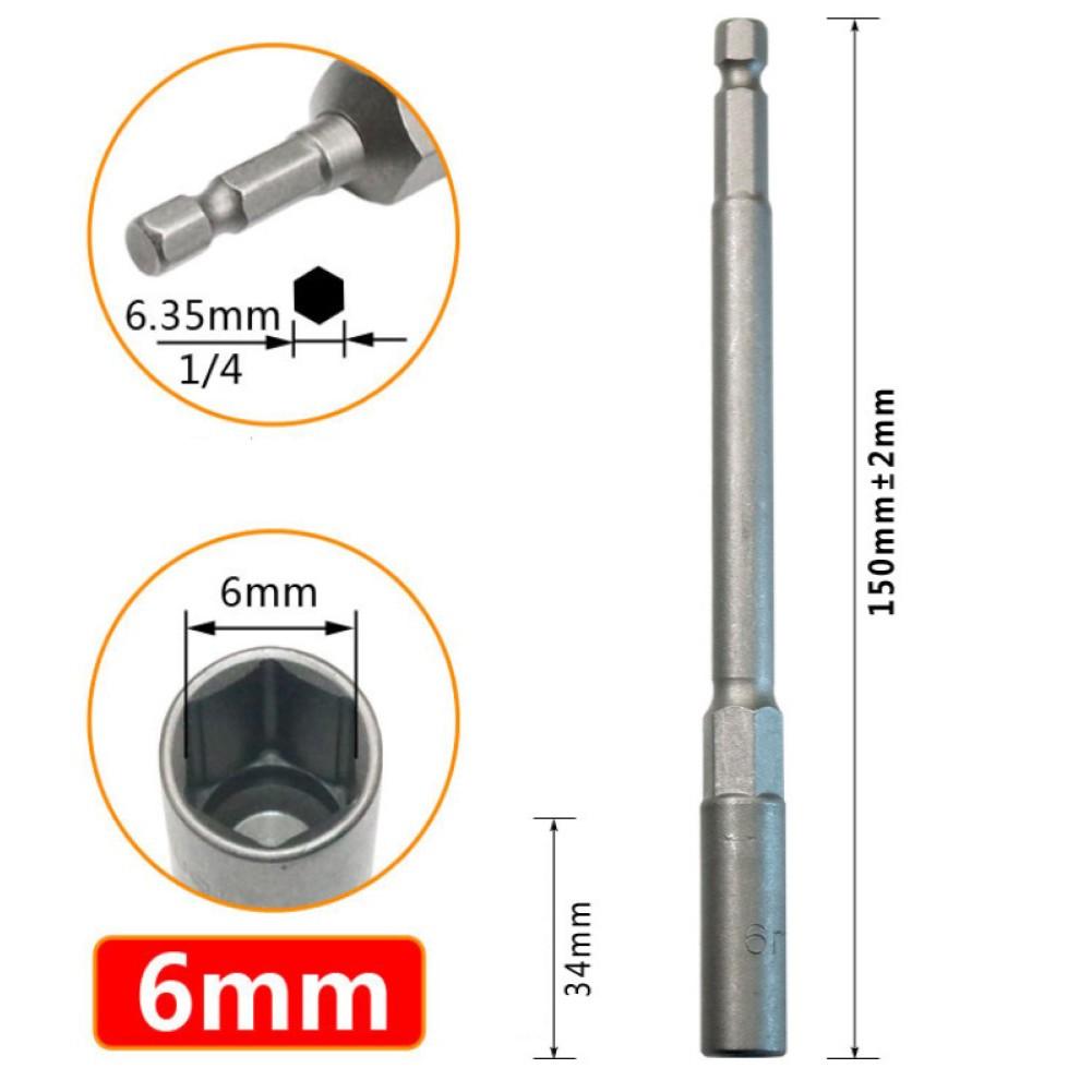 Drill Bit Extension Hexagon Nut Driver Socket Wrench Adapter