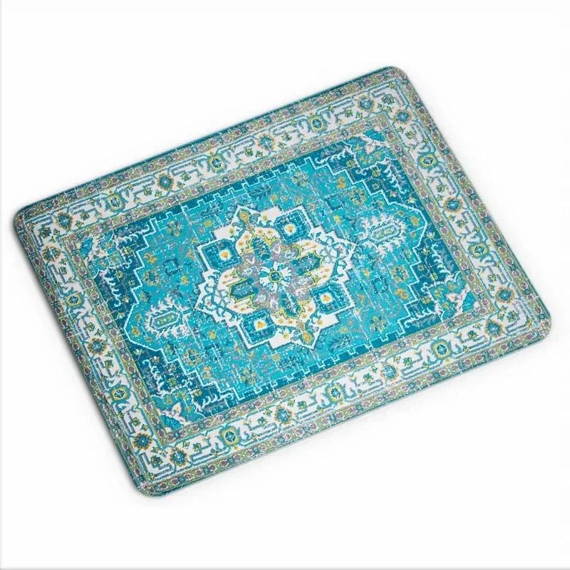 Persian Carpet Computer Laptop Mouse Pads Office Decorative Desk Mats Washable Non-Slip Rubber Desk Carpet Gaming Mat Playmat