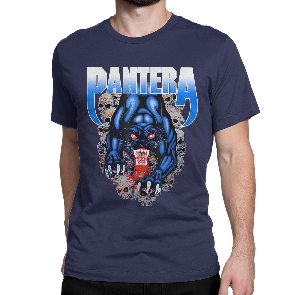 

Мужские Женские Футболки с Металлической Группой Black Panther Рок Футболки Pantera 100% Хлопковая Одежда Футболка с Коротким Рукавом и Круглым Вырезом Летняя Футболка 4XL