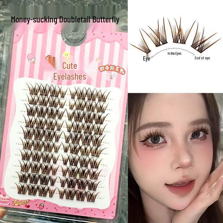 

Mengjie Money-Attracting Double-Tailed Butterfly Manga False Eyelashes