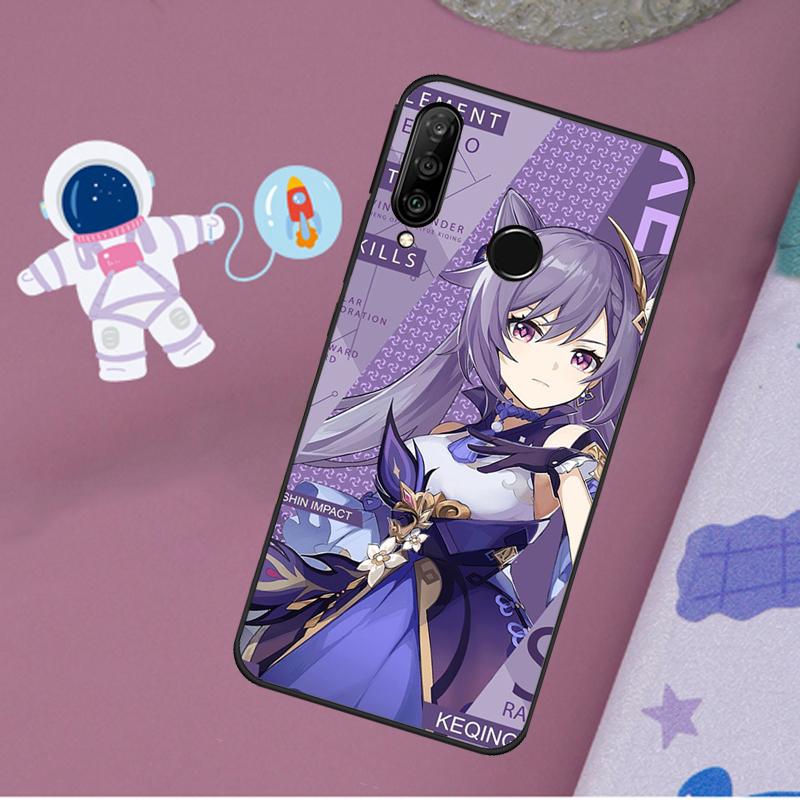 Keqing Genshin Impact Anime For Huawei Nova 11i 8i 7i 3i Nova 10 9 SE 5T Y60 Y61 Y70 Y90 P20 P30 P40 Lite P60 Pro Case