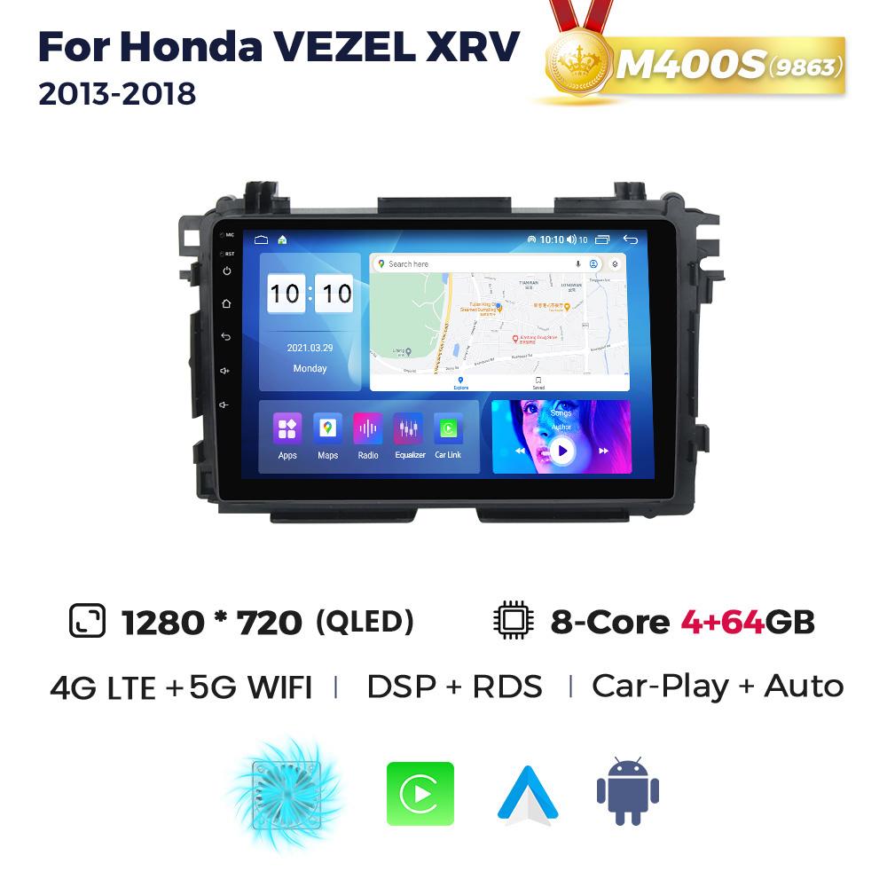 8+256G Android Auto Wireless CarPlay All In One Car Radio For Honda HR-V HRV XRV Vezel 2013-2019 Stereo GPS Multimedia Player BT
