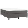 3144606 vidaXL Divan Bed with Mattress Grey 140x190 Cm Faux Leather