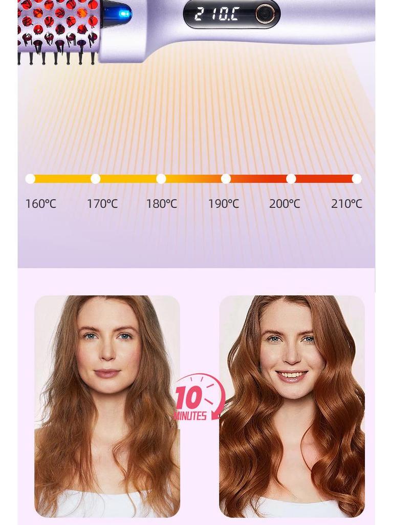 Hot Selling Hair-Friendly Fluffy Comb: Inner Curl Straightening & High Skull Root Lifting Anti-Scald Styling Tool