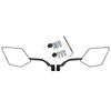 Motorcycle Side View Mirror Motorcycle Wind Wing Stealth Winglets Rearview Mirrors Rotating Reflector Spoiler For Cycling