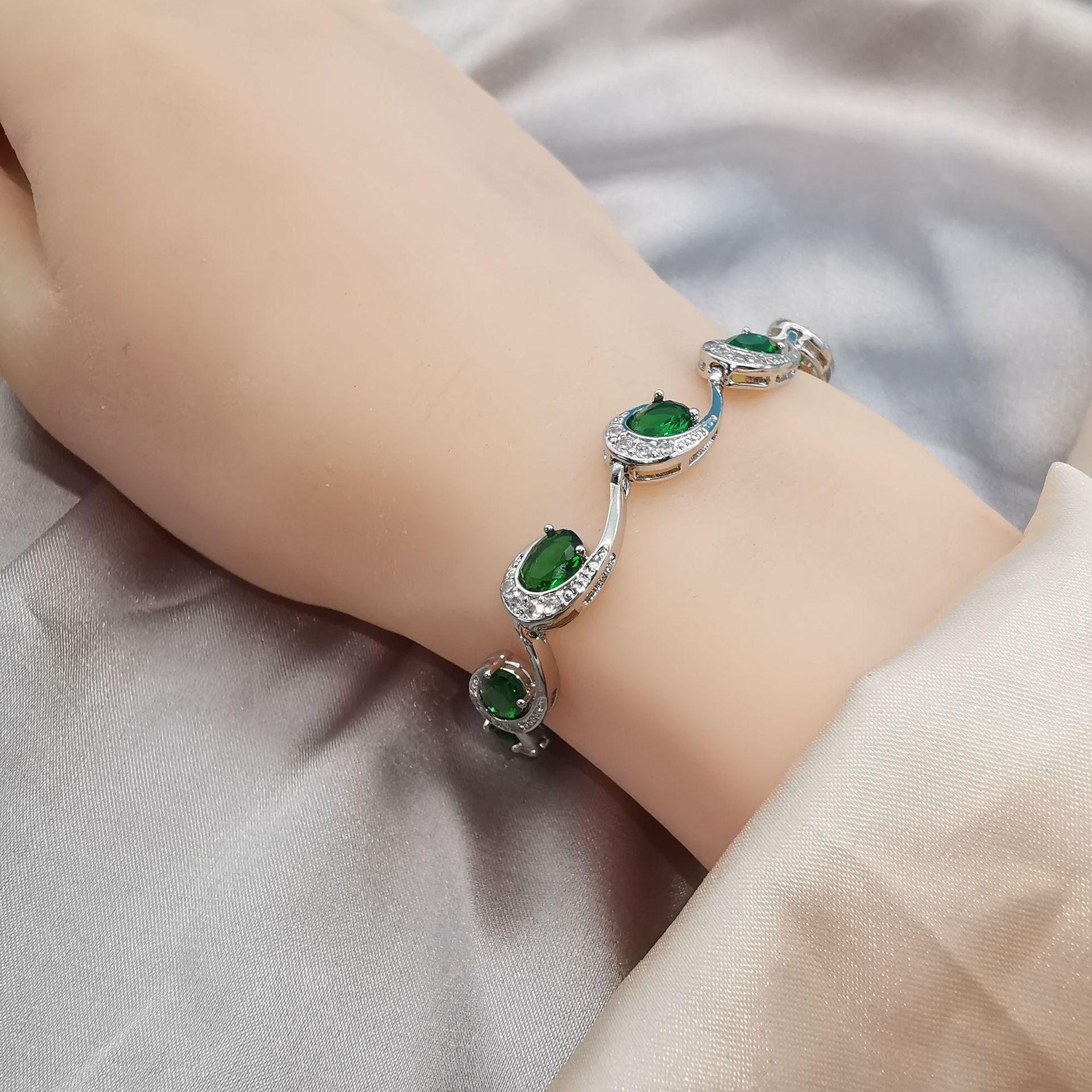 

Браслет из 6 символов, имитирующий танзанийский европейский и американский браслет, покрытый платиновым кристаллом, для женщин, роскошный, многоцветный