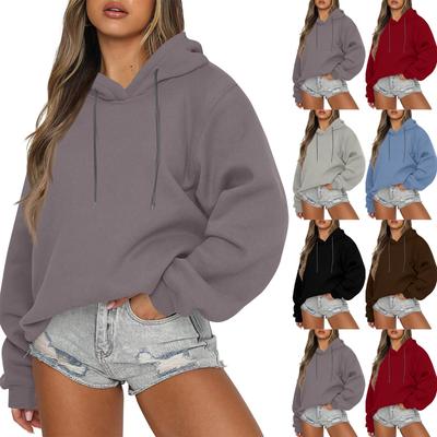 Moletons Femininos Oversized de Lã Moletom Moda Outono 2025 Suéteres Pulôver Roupas de Inverno