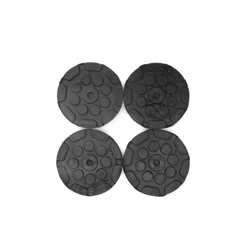 Universal 4 Pcs Black Rubber Round Shape Thick & Durable Arm Pads For Car Lift