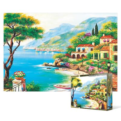 Romantická prímorská dedina - 500 dieliková skladačka, obľúbené kórejské puzzle