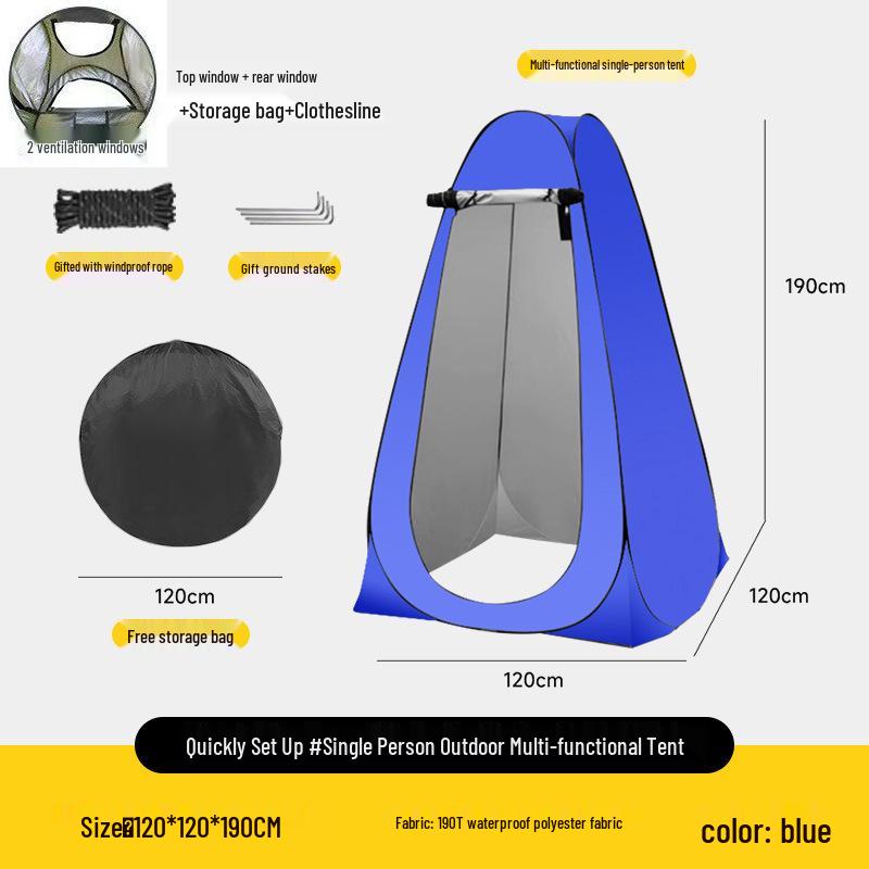 Portable Outdoor Shower & Changing Tent: Thickened Bathing & Mobile Toilet Shelter