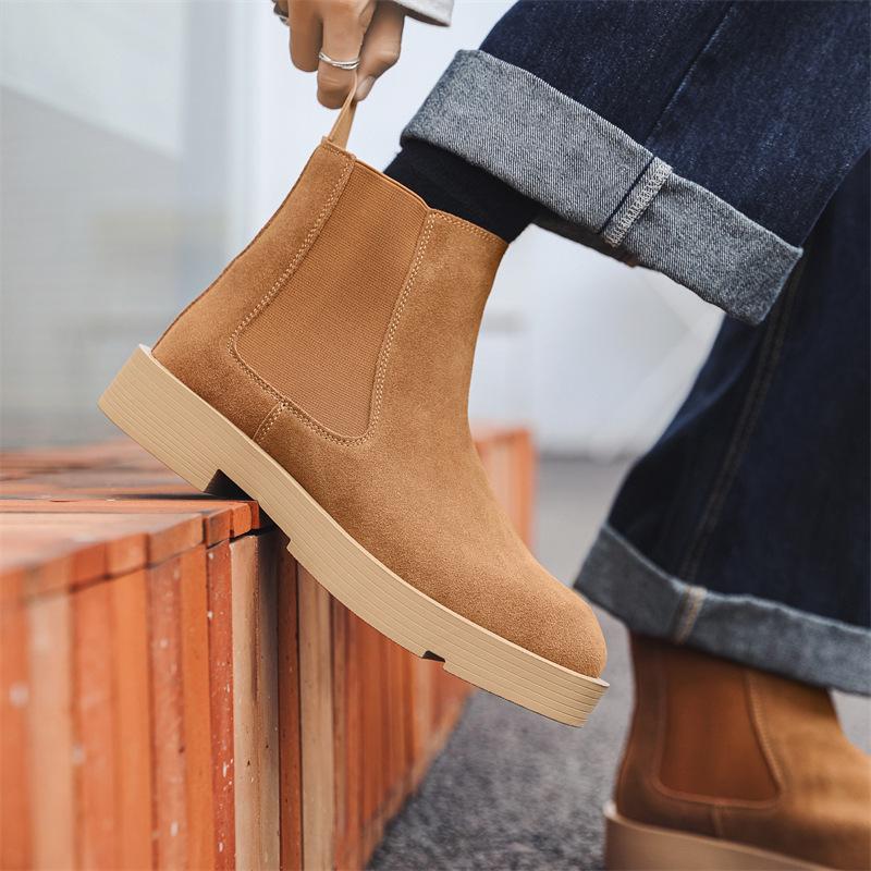 Japanese platform Chelsea boots men's winter tooling Martin boots British short boots desert boots 66618-J