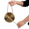 Gong en cuivre à main de 11.5cm/ 4.5 pouces, avec baguette, Mini Instruments de musique claquants, jouet musical pour enfant