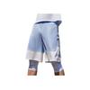 Lining Badfive Series Letter Print Colorblock Elastic Waist Straight Leg Quick-Dry Shorts Men Bottoms Sky-Blue Off-White AAPT045-7