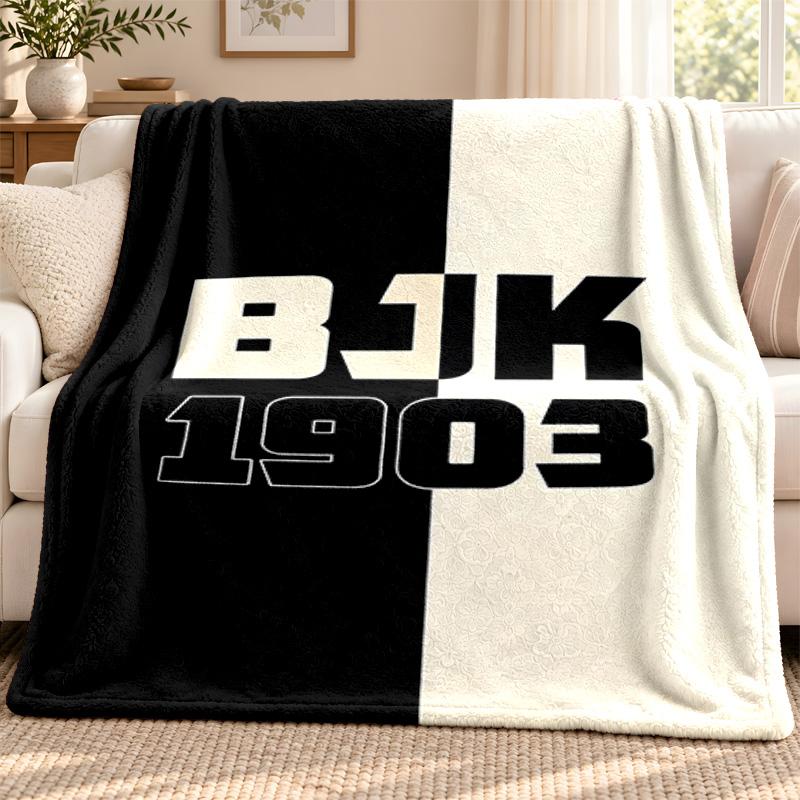 Besiktas JK blanket Flannel Blanket Soft Cozy Plush Throw for Sofa Bed Lightweight Home Decoration Outdoor camping