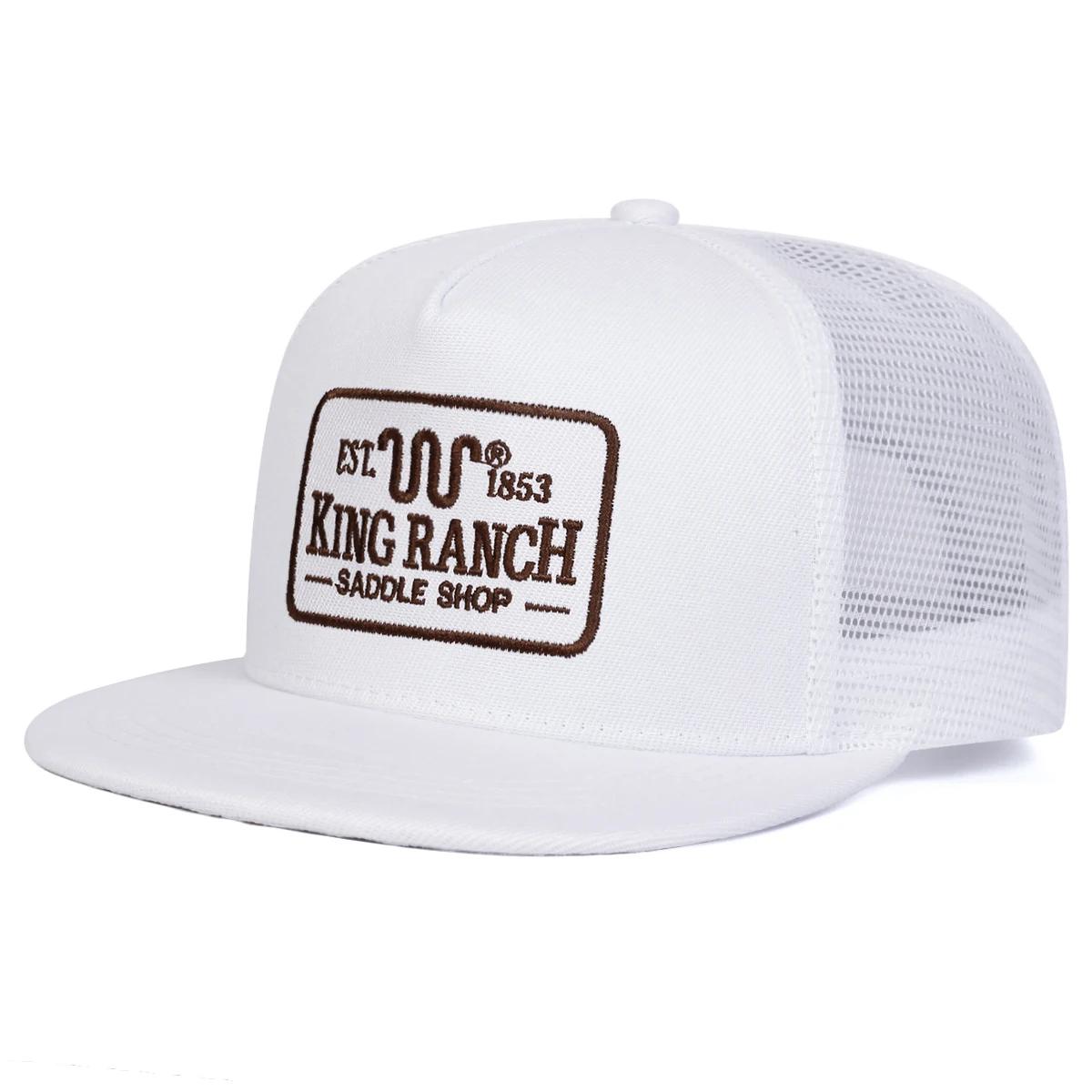 

Унисекс Кепки-сетки Hip-Hop с вышивкой King Ranch Весна Лето Наружные Регулируемые Повседневные Бейсболки Кепка от солнца Спортивная кепка