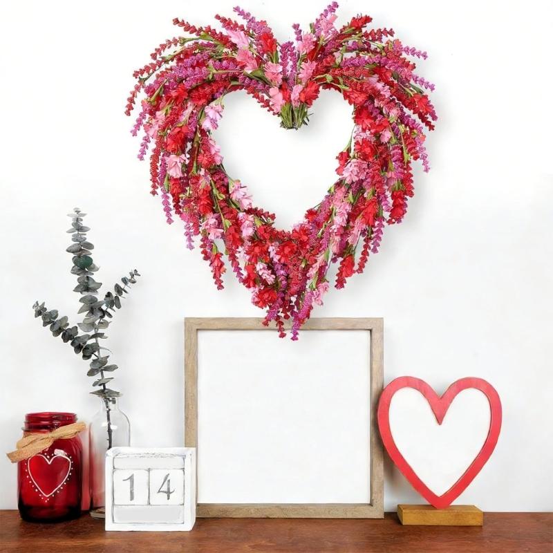 Flexible Size Artificial Tulips Flower Wreath Ornament for Home Entrance Shop Display Durable Plastic Rattan Construction Waterproof Treatments