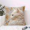 Pillowcase Golden Lion Cat Print Soft Breathable Pillow Cover Invisible Zipper Decorative Throw Cushion Case