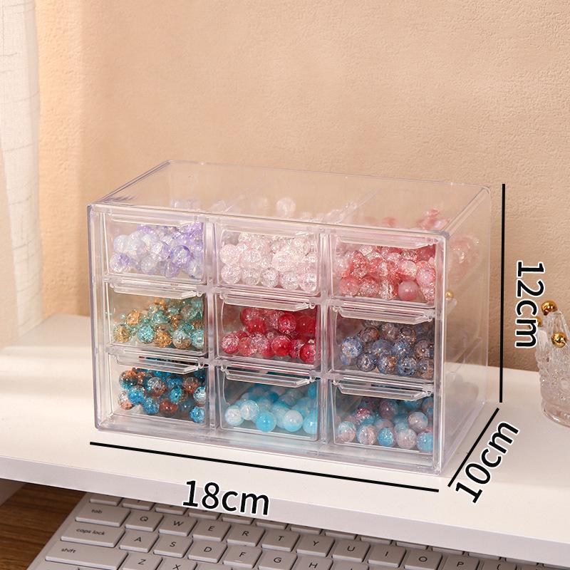 Beaded Patch Glass Storage Box for DIY Accessories