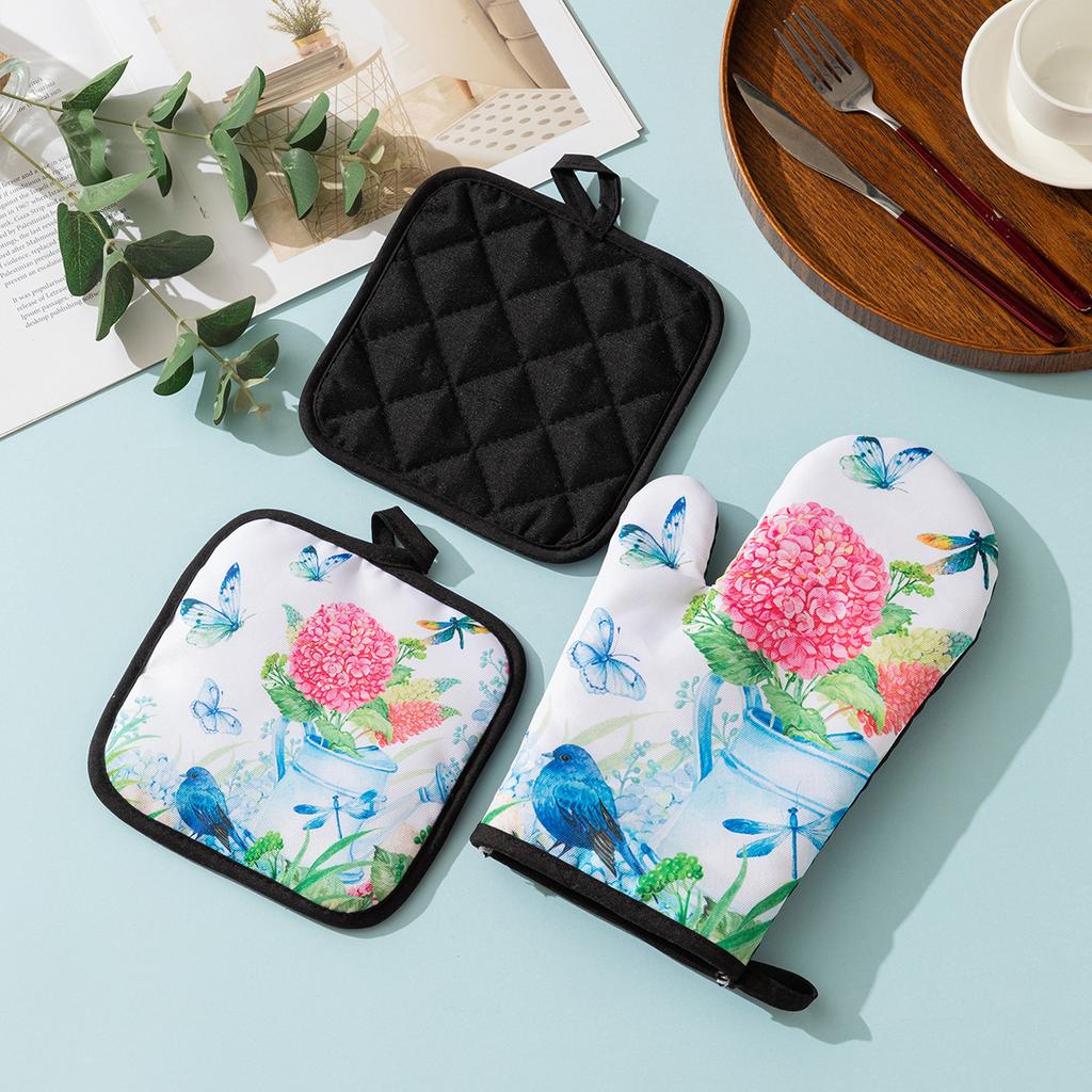 Zachowaj ciepło i bezpieczeństwo w kuchni dzięki 2-pakowi kreatywnych rękawic żaroodpornych - Odpowiednie do mikrofalówki, piekarnika i zmywarki - Utrzymuj ciepło dłoni