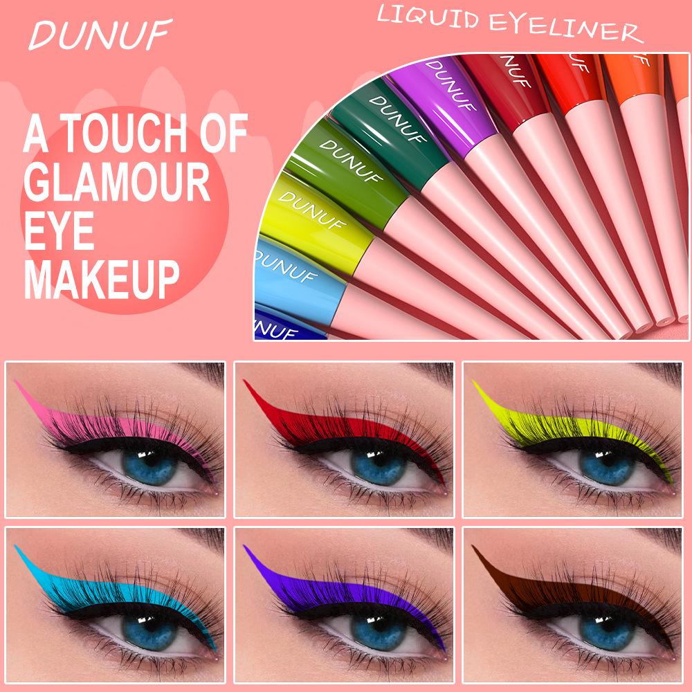 18 colori eyeliner liquido ad asciugatura rapida impermeabile eyeliner a lunga tenuta ombretto sistema di colori misti eyeliner penne per trucco occhi glamour