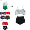 Damen Blumen High Waist Bikini Set Stilvolle Bademode Gepolstert Übergröße Badeanzug