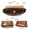 Crazy Horse Leather Business Briefcase High-end Minimalist Mailman Bag Genuine Retro Laptop