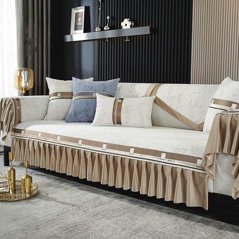 Light Luxury Sofa Cushion, Universal Non-Slip Seat Cushion In All Seasons,  New Nordic Living Room Leather Sofa Cover Cover Cloth Towel