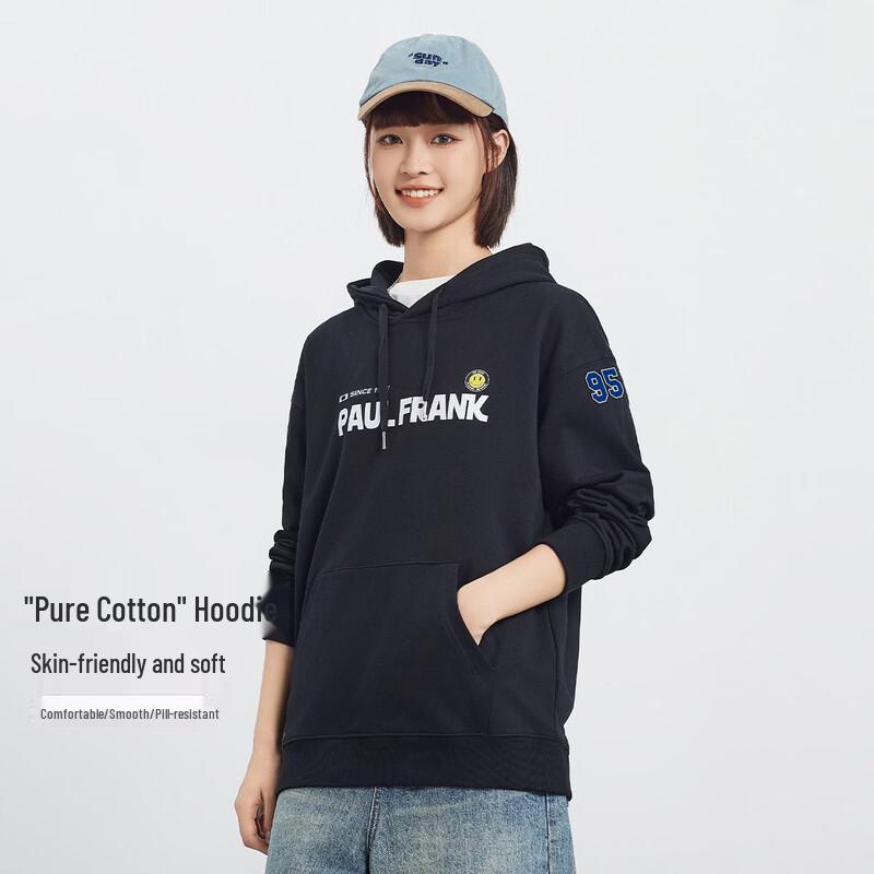 Paul Frank Women s Loose Letter Print Hooded Sweatshirt S