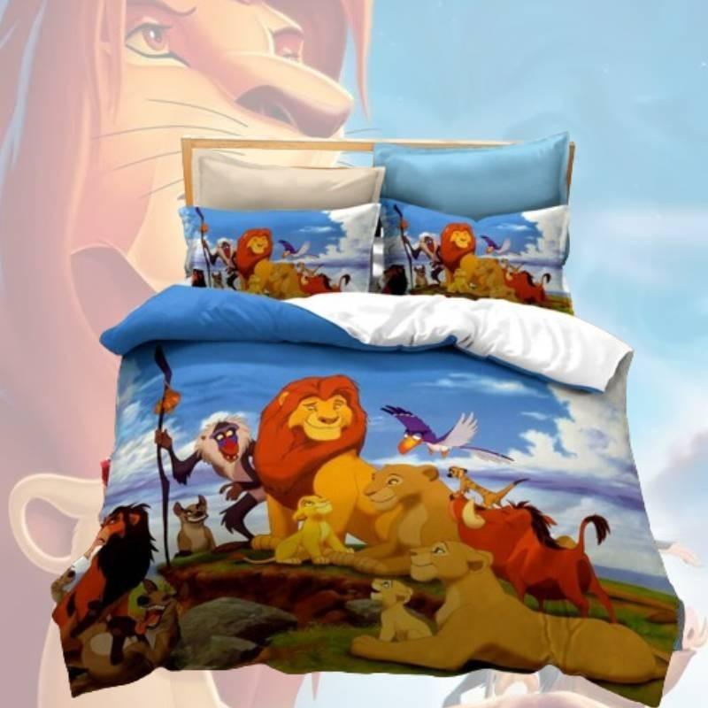 High-definition Digital Print 3-piece Bed Sheet Set For Queen Size Bed Modern Simple Style
