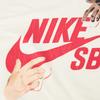 Nike SB Logo Print Ribbed Crew Neck Long Sleeve T-Shirt Men Tops Coconut-Milk FQ7682-113