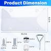 2 PCS Clear License Plate Covers, Unbreakable Novelty Licenses Plate Protect, License Plates Frame For Car Tag, Front And Back With Screws Caps