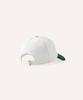 Bibeleude Embroidered Cotton Two-Tone Ball Cap 002 White & Green