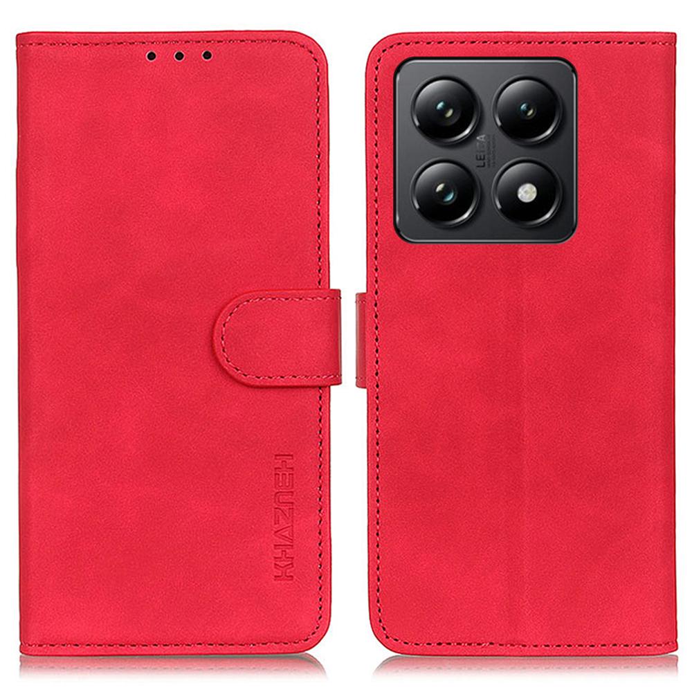 KHAZNEH For Xiaomi 14T Case Retro PU Leather Wallet Stand Phone Cover